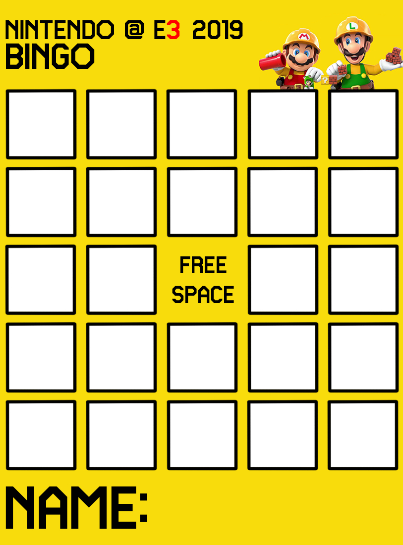 E3 This Year, I Made This Bingo Card Template Just For The Event pertaining to E3 Bingo Card Maker