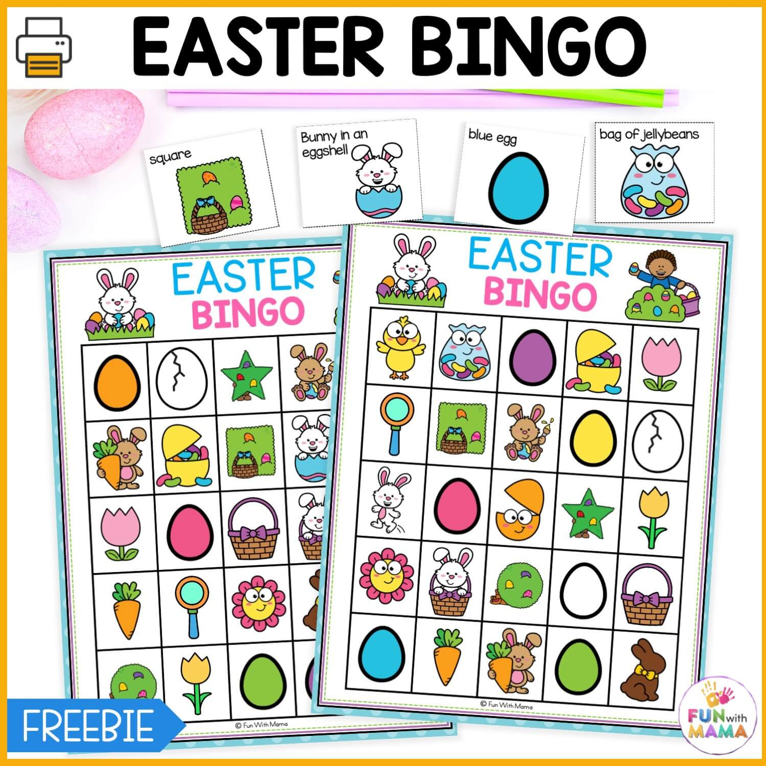 Easter Bingo (Free Printables) - Fun With Mama in Free Easter Bingo Cards