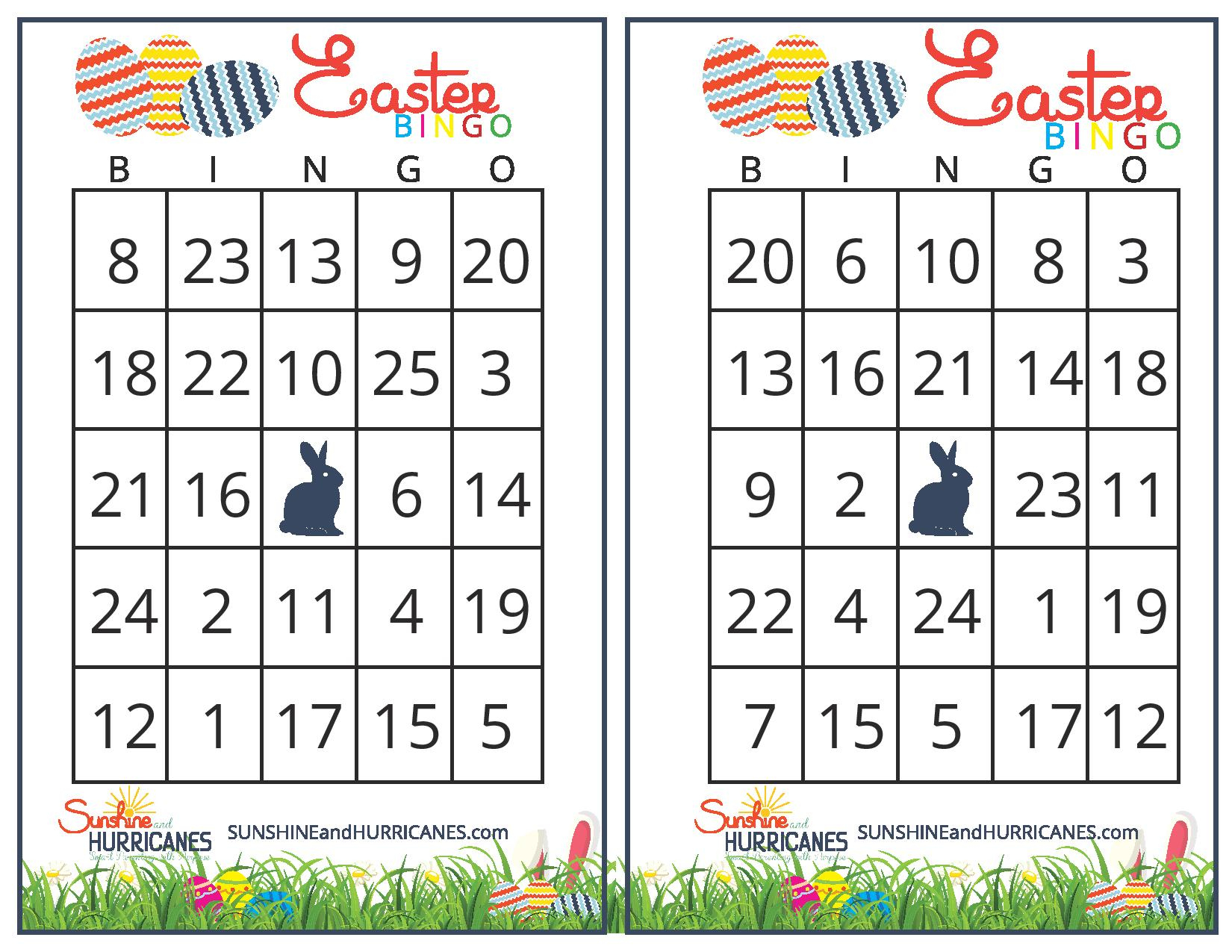Easter Bingo - Printable Easter Games within Easter Bingo Cards With Numbers