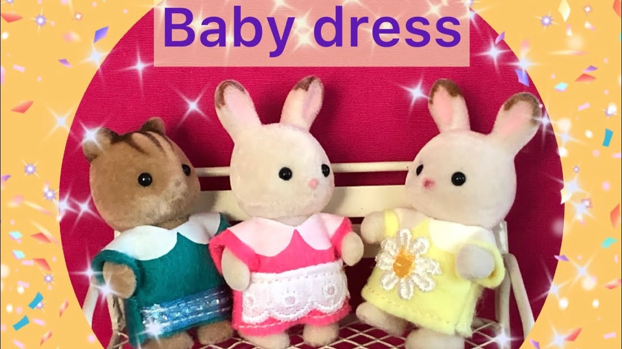 Easy And Simple Doll Clothes Sylvanian Families Free Pattern **Baby Dress  With Collar within Printable Calico Critters Clothes Patterns Free