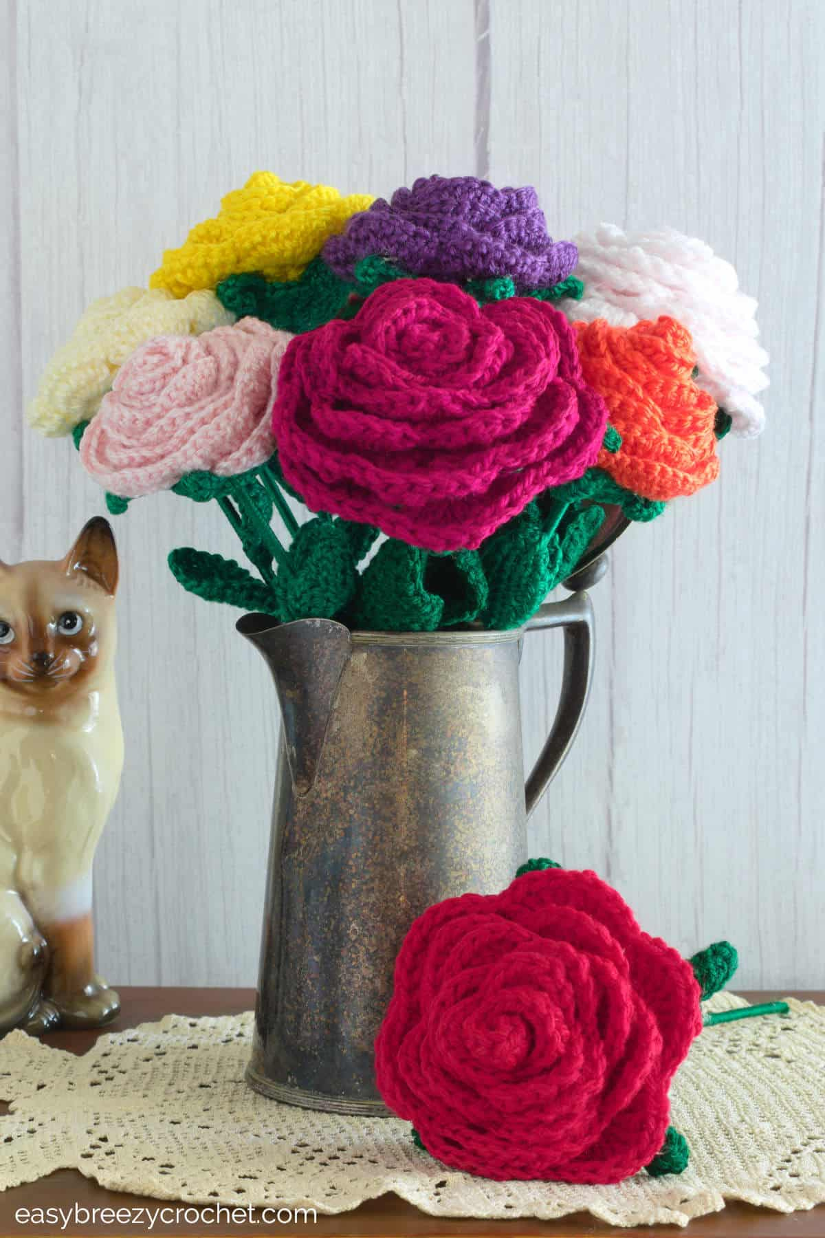 Easy Crochet Rose Pattern | Easy Breezy Crochet inside Free Printable Crochet Rose Pattern