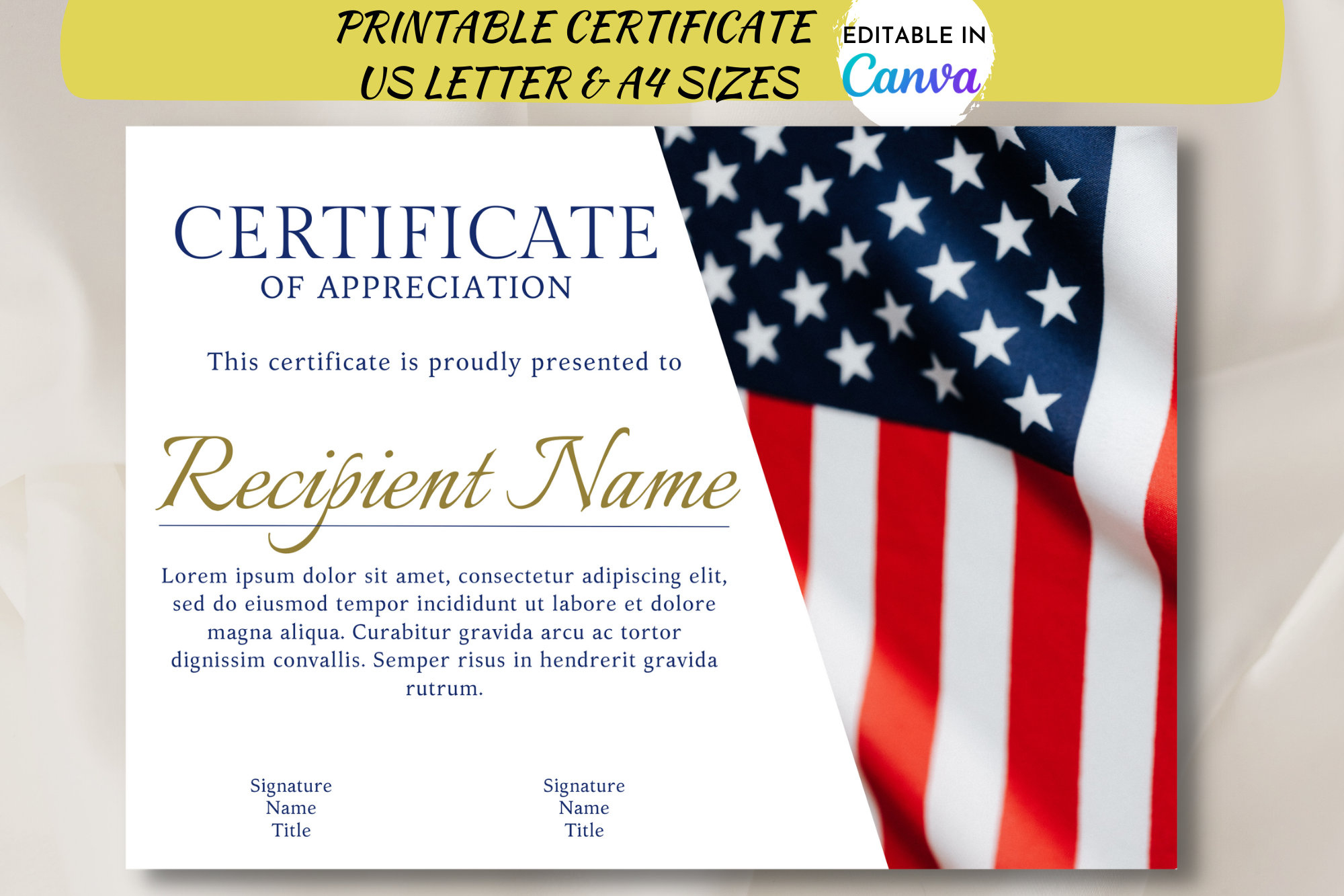 Editable American Flag Appreciation Certificate | Usa Veteran&amp;#039;S in Free Printable Veterans Certificates