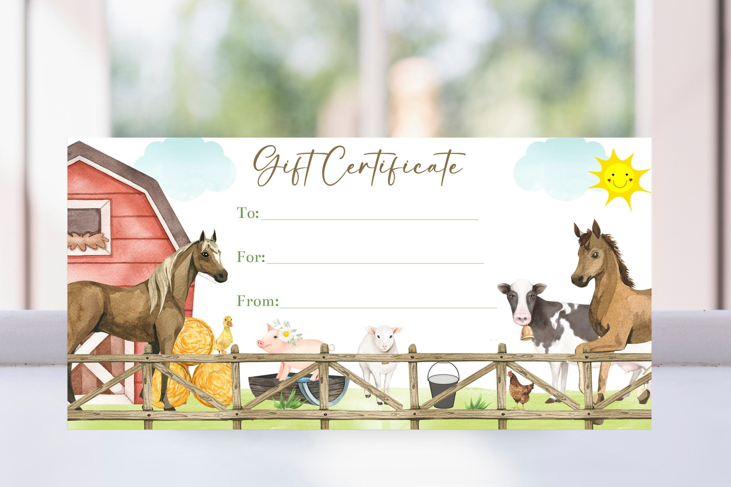 Editable Farm Horseback Riding Gift Certificate Voucher Template throughout Free Printable Horse Riding Certificates