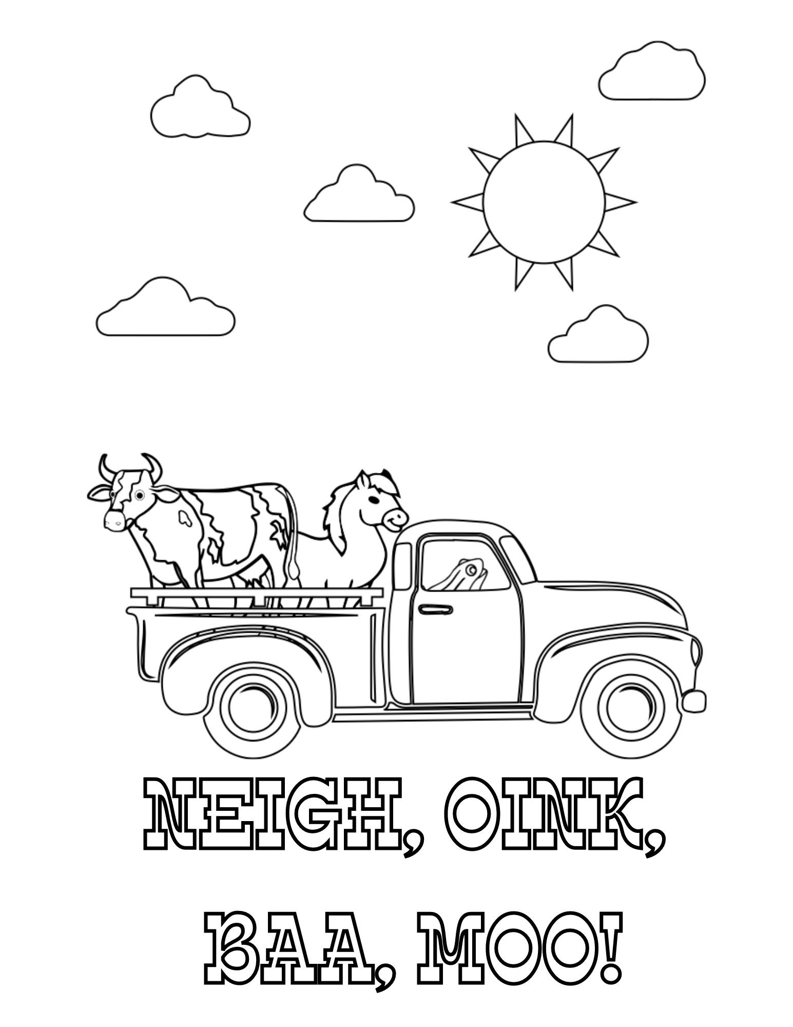 Editable Personalized Little Blue Truck Coloring Book/Party Favor with Little Blue Truck Printable