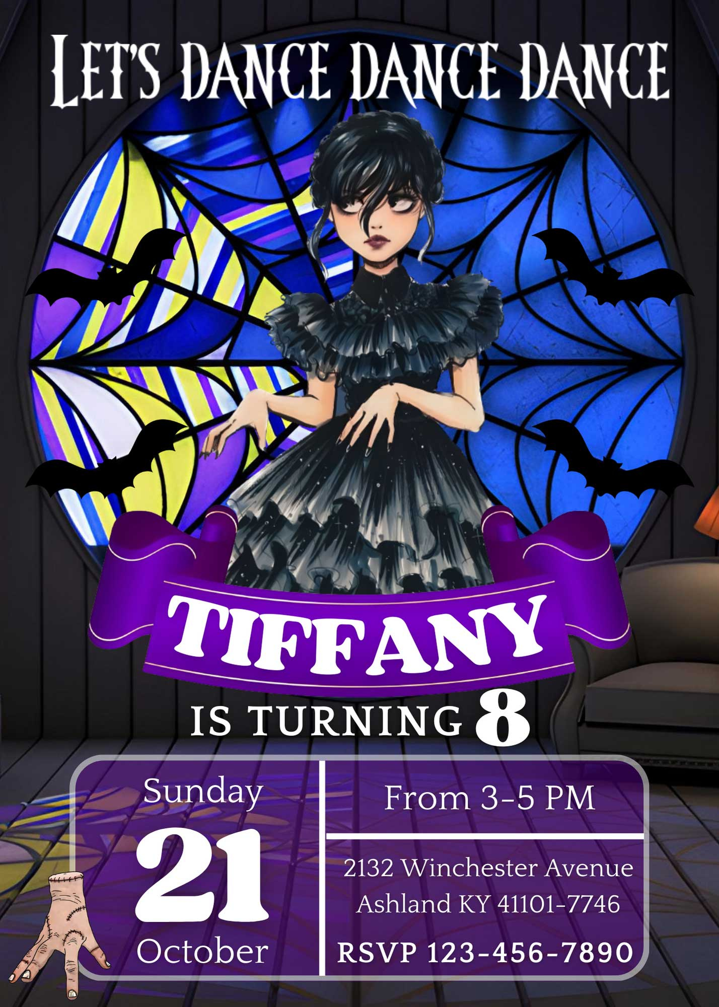 Editable Wednesday Birthday Invitation Template | Fantastic Invite pertaining to Wednesday Addams Invitation Template Free Printable