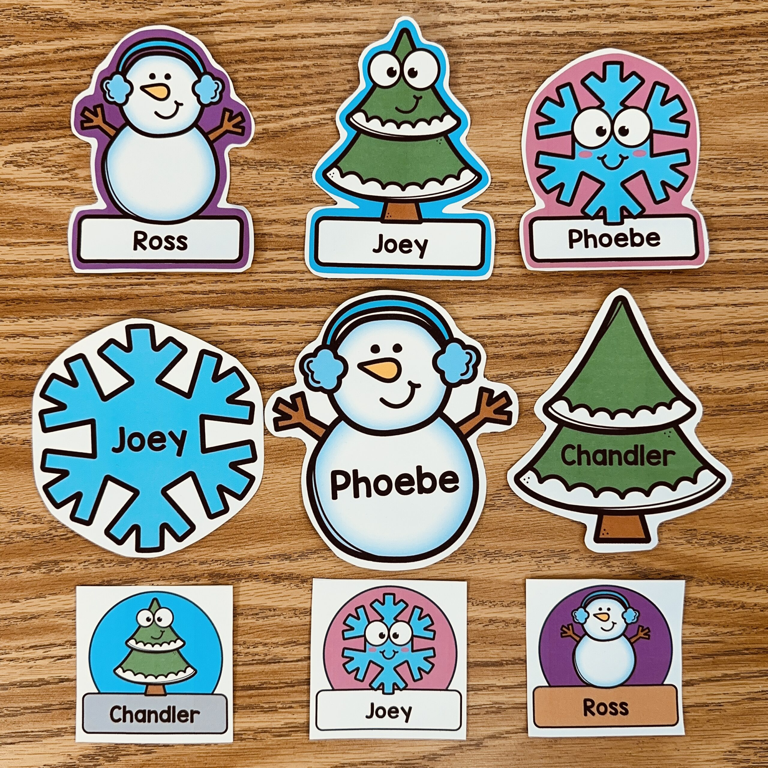 Editable Winter Name Tags And Labels - Simply Kinder + Printable for Free Printable Winter Name Tags