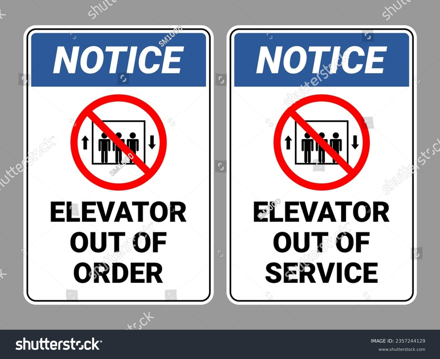 Elevator Out Order Sign Elevator Out Stock Vector (Royalty Free inside Elevator Out of Order Sign Printable