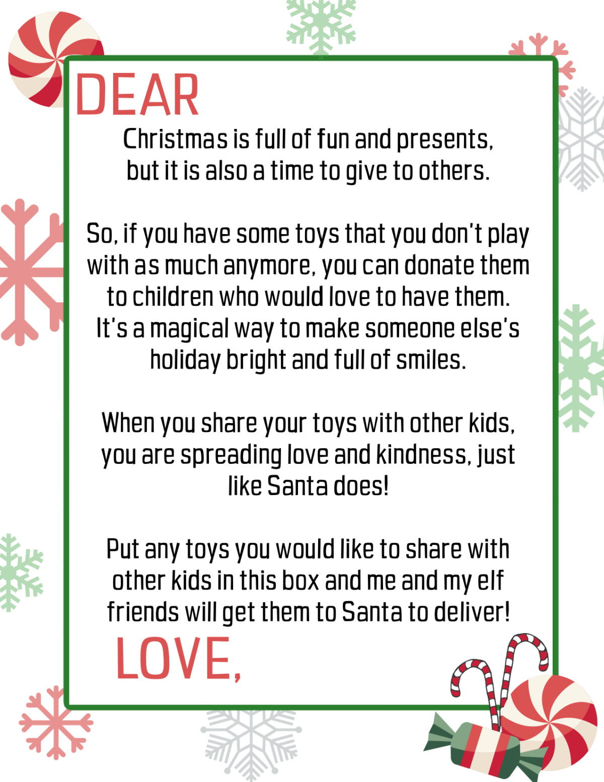 Elf Donate Toys Letter Free Printable intended for Free Printable Elf on the Shelf Donate Toys Letter