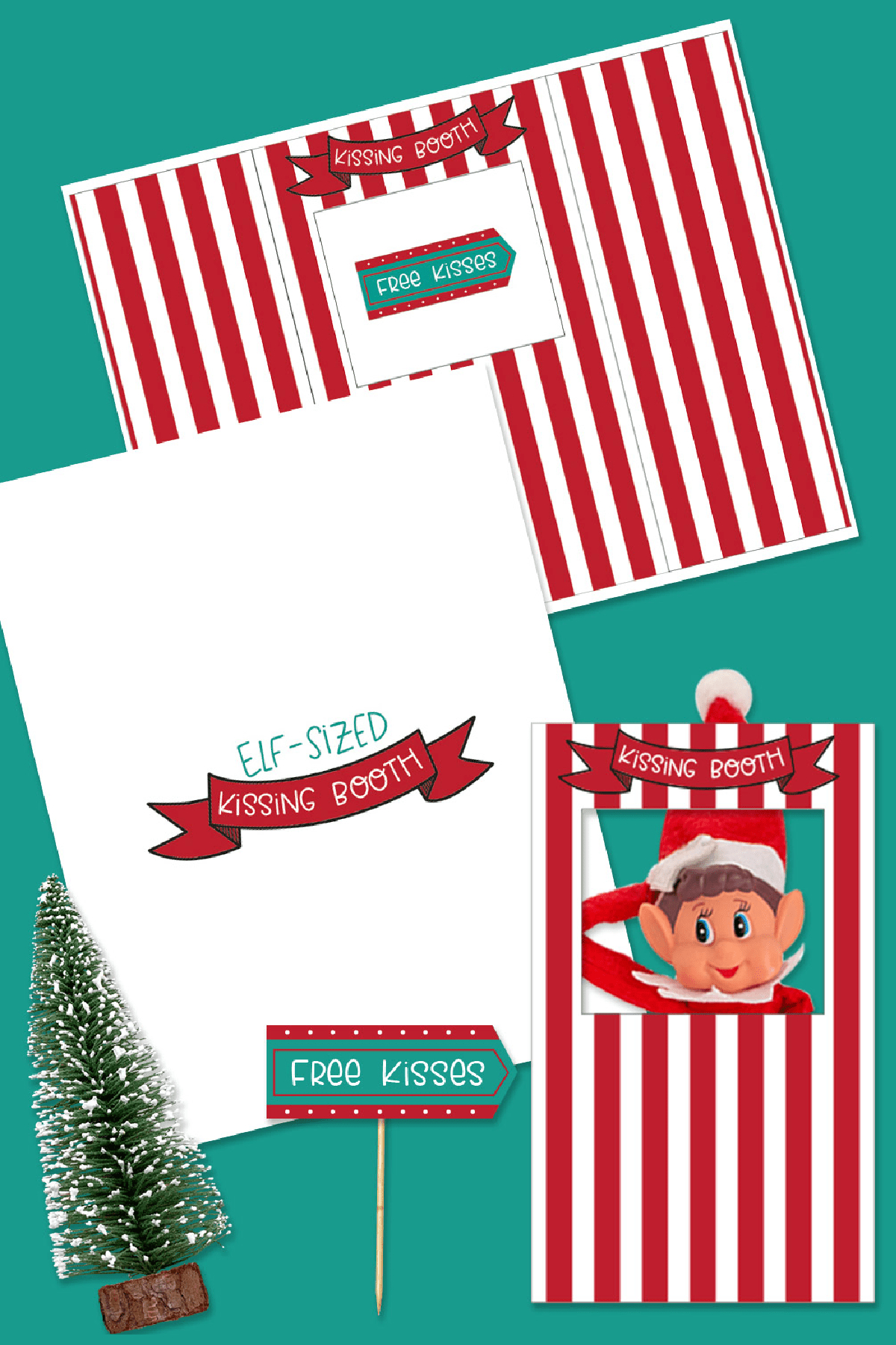Elf On The Shelf Kissing Booth (Free Printable) - Fun Money Mom regarding Free Printable Kissing Booth For Elf On The Shelf