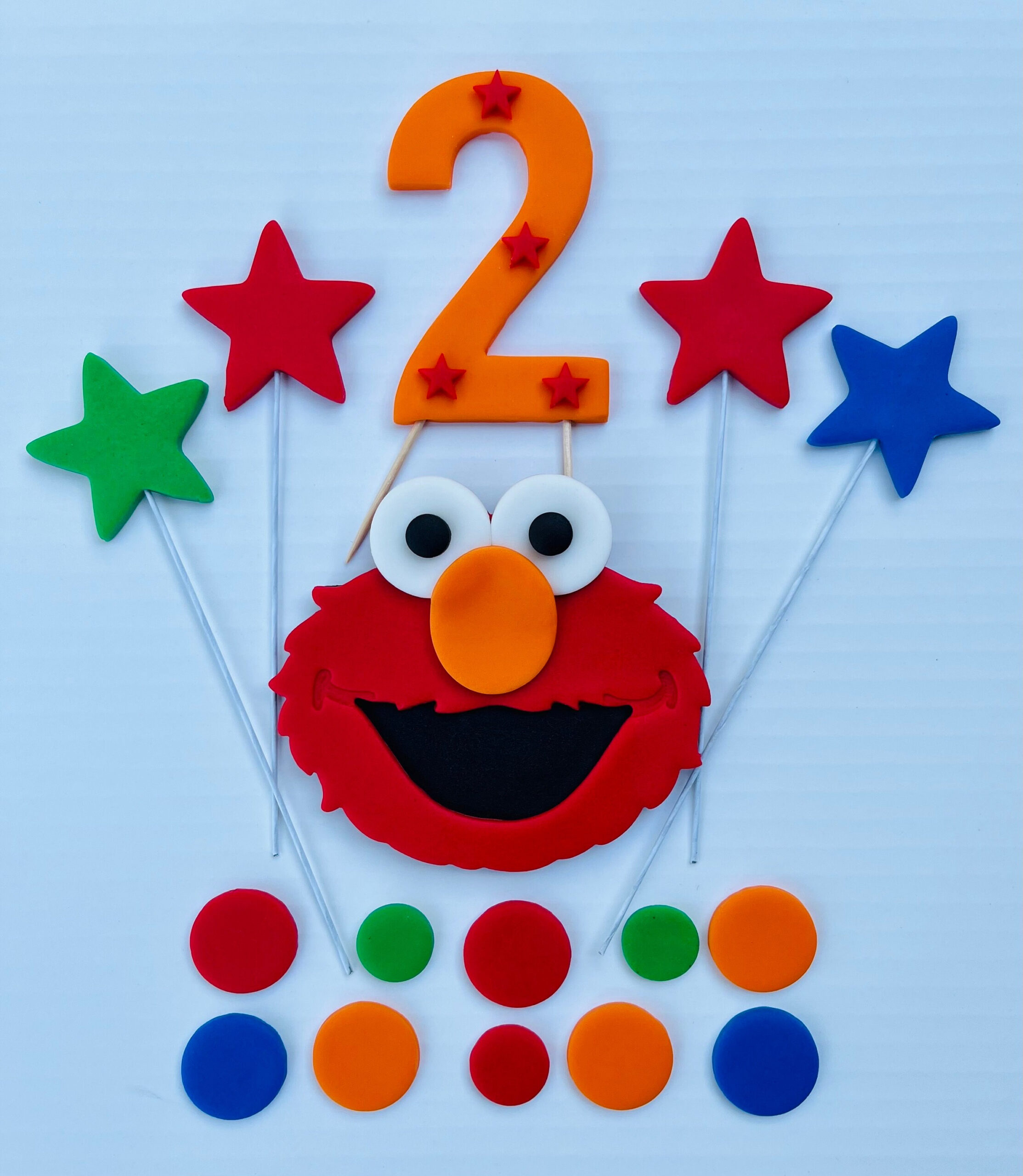 Elmo Cake Topper Elmo Birthday Cake Edible Fondant - Etsy.de inside Printable Elmo Cake Topper