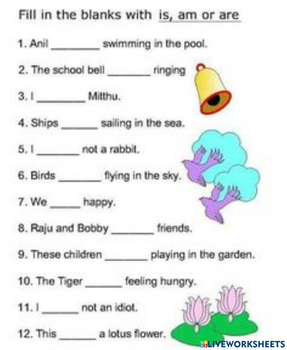 English Grammar Online Exercise For Grade 2 | Live Worksheets with Printable Grammar Worksheets For Grade 2