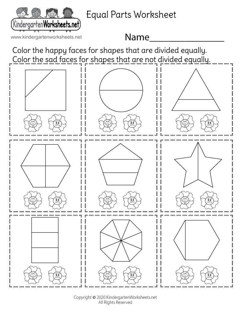 Equal Parts Worksheet - Free Printable, Digital, & Pdf throughout Printable Equal Parts Worksheet Printable