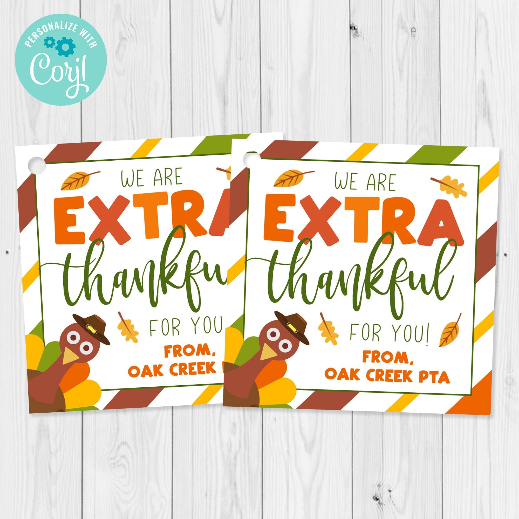Extra Thankful For You Tag - Etsy with Extra Thankful For You Printable