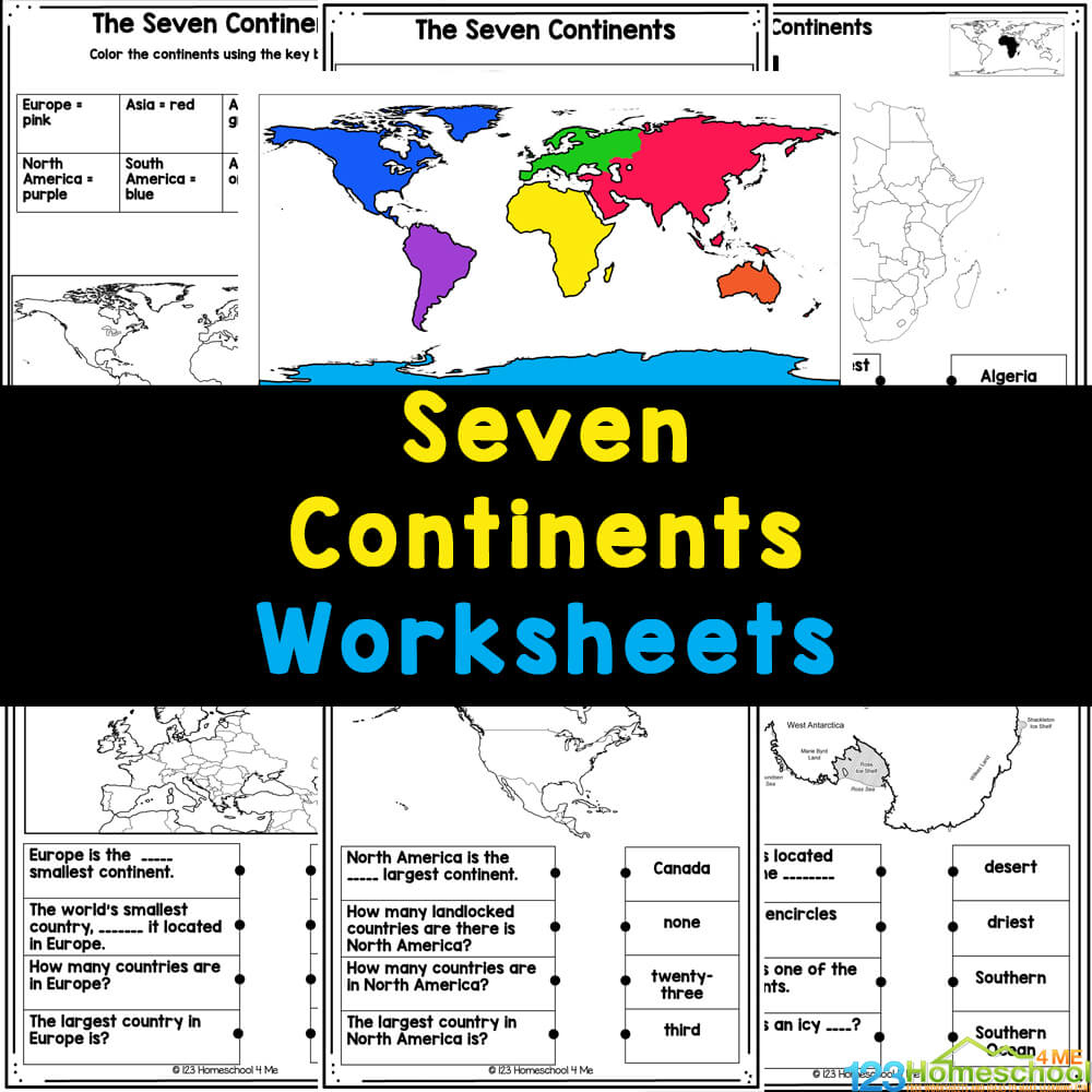 🌍 Free 7 Continents And Oceans Printable Pdf Worksheets (Set 2) for Free Printable Continents And Oceans Worksheet