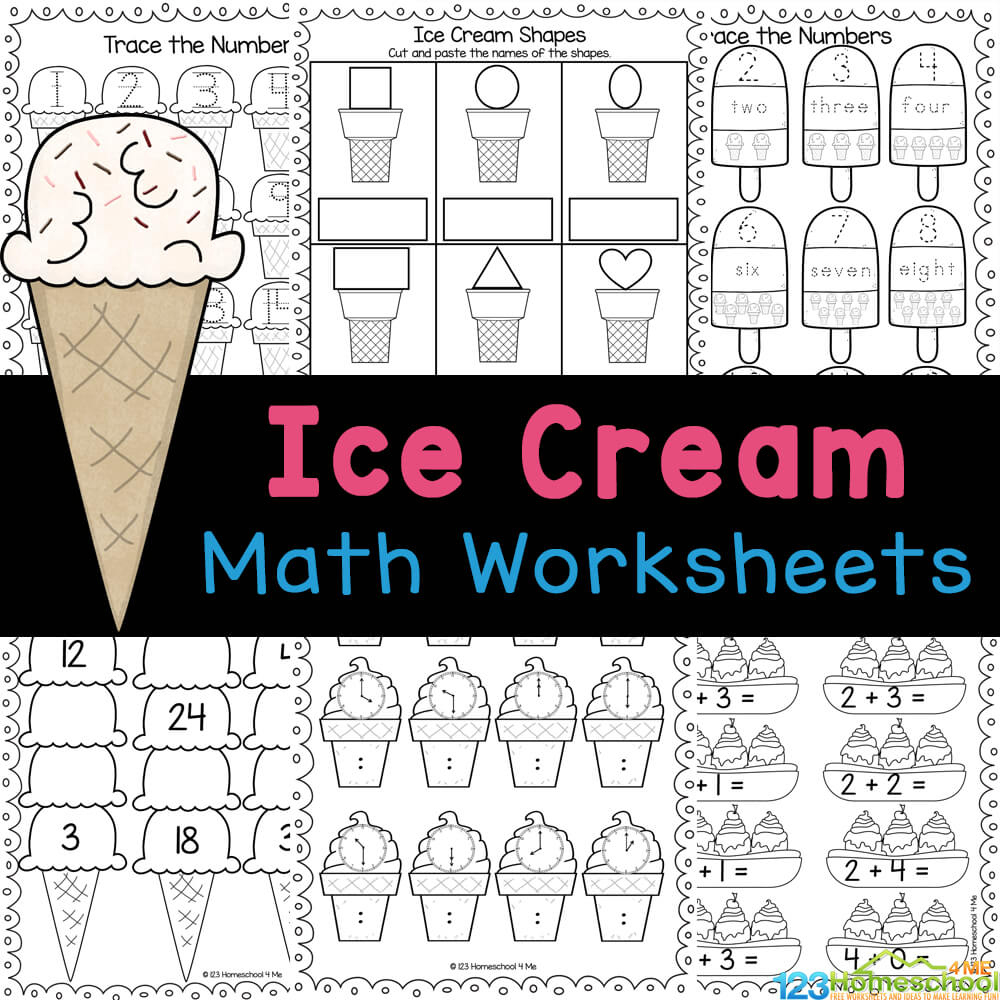 🍦 Free Printable Ice Cream Scoops Math Game intended for Ice Cream Subtraction Worksheet Printable