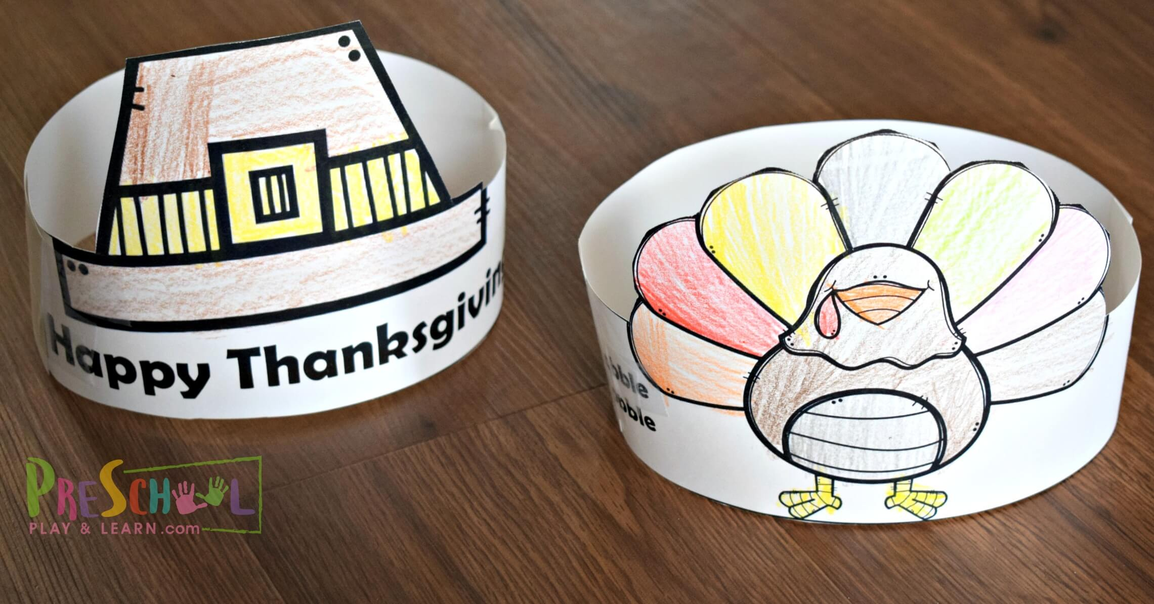 🦃 Thanksgiving Hats - Free Printable Craft For Kids with Free Printable Thanksgiving Hat Template