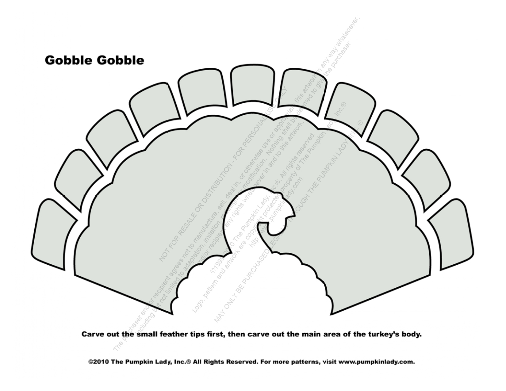 Fall/Thanksgiving: Turkey (Free Pumpkin Stencil - Pumpkin Pattern in Free Printable Thanksgiving Pumpkin Stencils