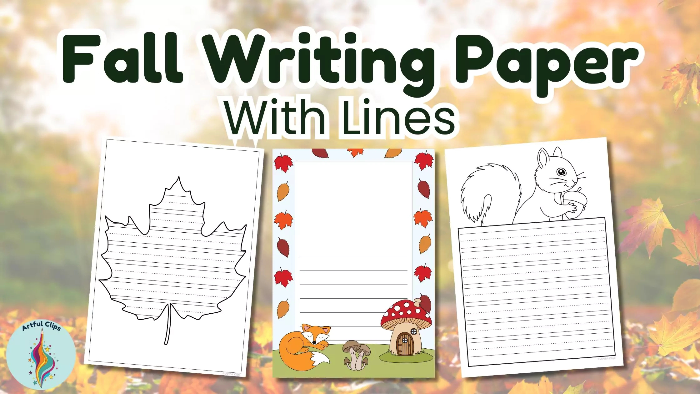Fall Writing Paper With Lines, Autumn Stationery Templates pertaining to Printable Fall Writing Paper