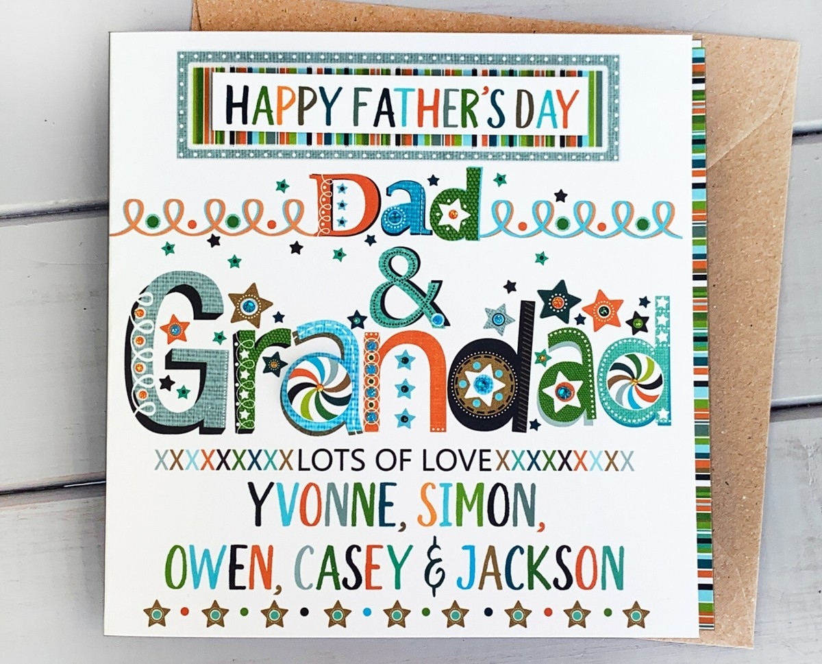 Father&amp;#039;S Day Card, Dad &amp;amp; Grandad/Grandpa/Pops Fathers Personalised for Grandpa Father&amp;#039;S Day Printable