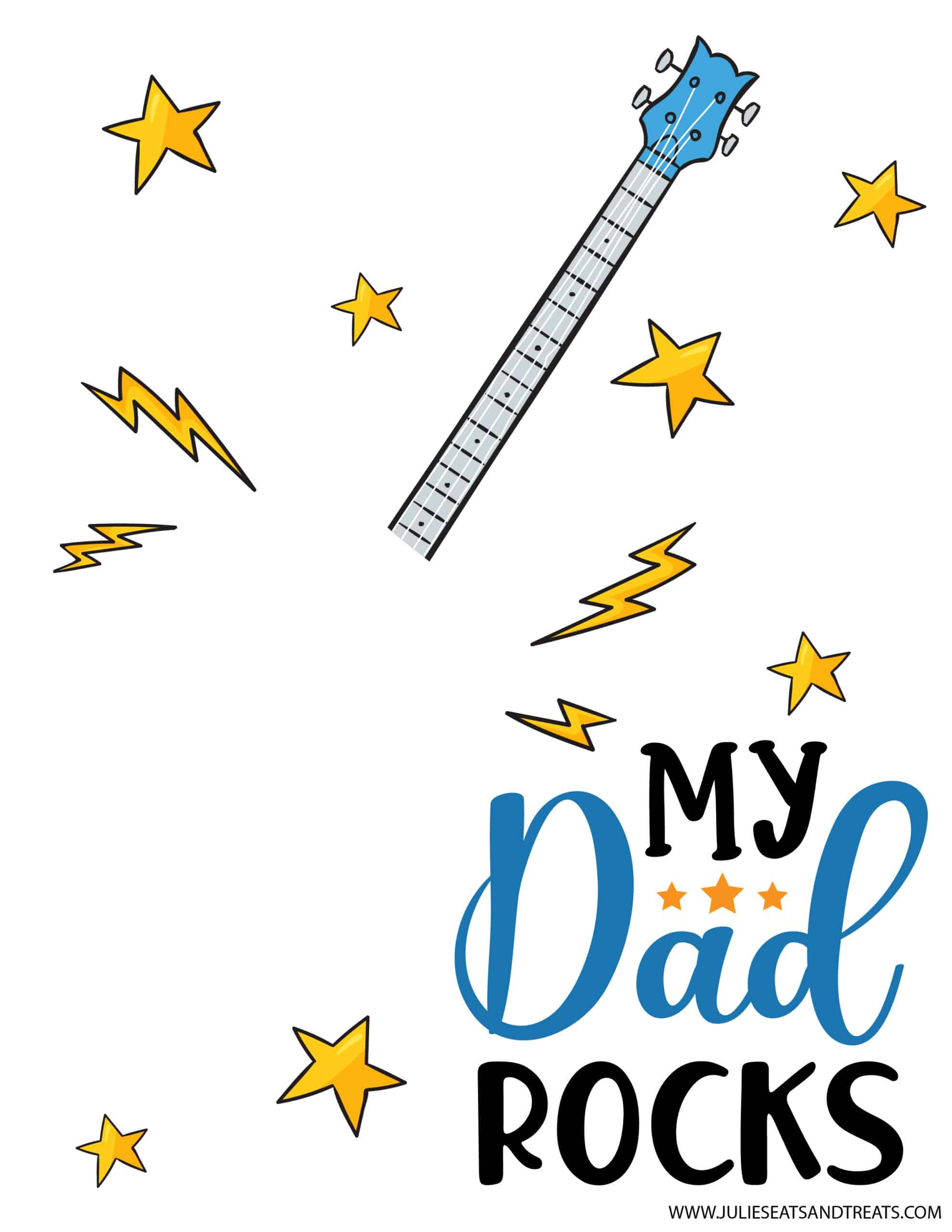 Father&amp;#039;S Day Handprint Art Printables - Kids Activity Zone regarding My Dad Rocks Free Printable