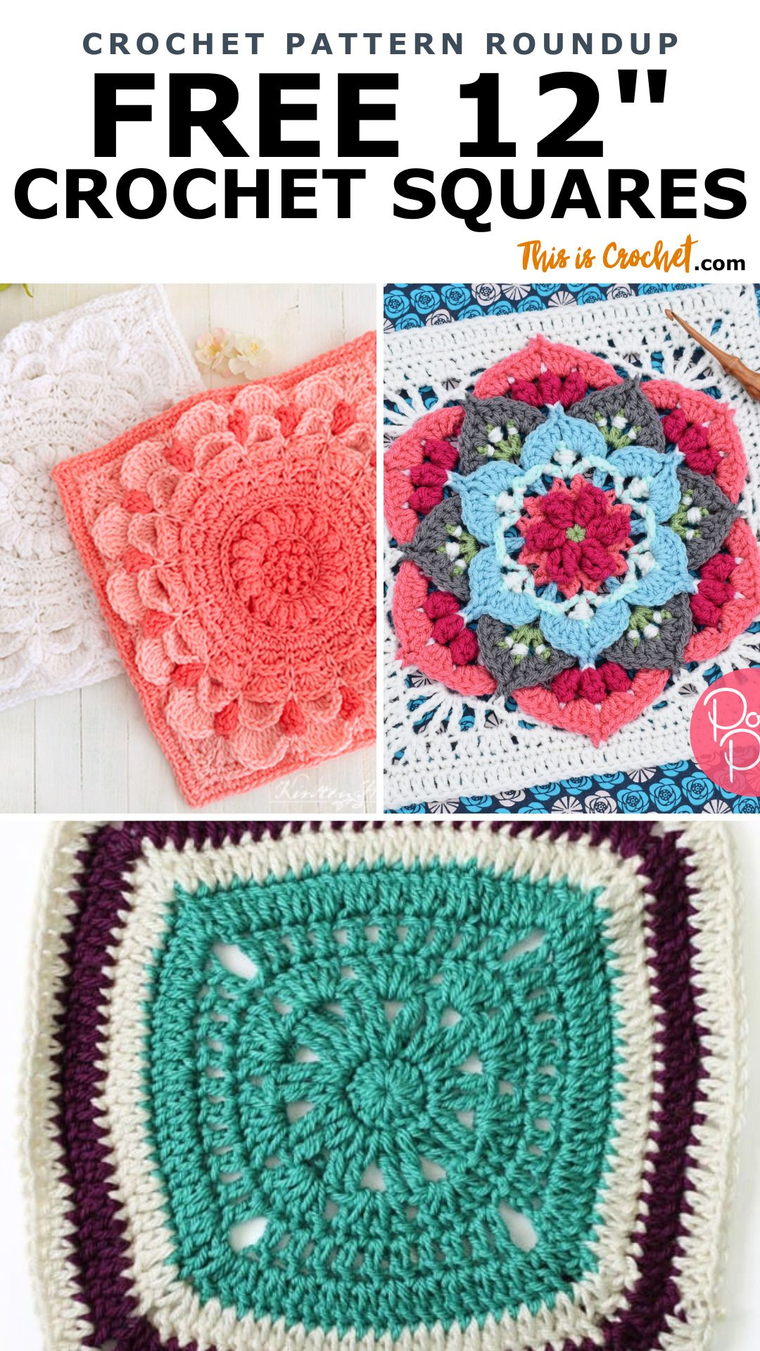 Favorite Free 12&amp;quot; Granny Square Patterns - This Is Crochet inside Free Printable Crochet Granny Square Patterns