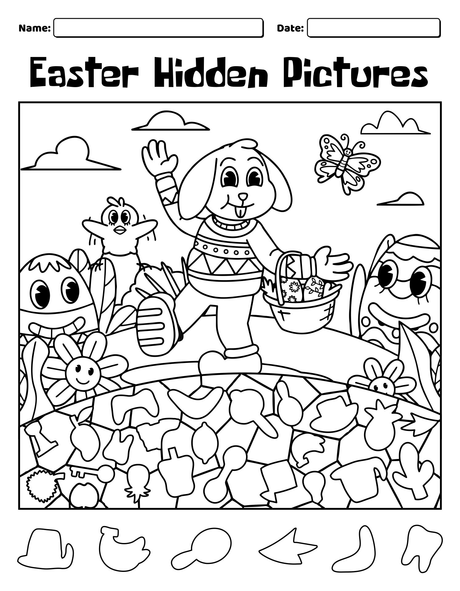 Find Hidden Pictures Halloween - 15 Free Pdf Printables regarding Printable Easter Hidden Pictures