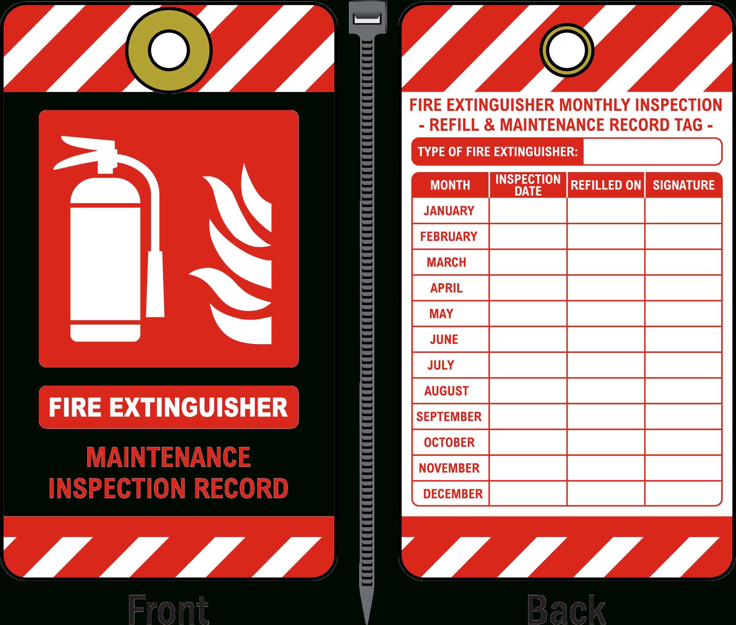 Fire Extinguisher Monthly Maintenance Inspection Tag - Claim Your 10% Discount for Printable Fire Extinguisher Inspection Tags