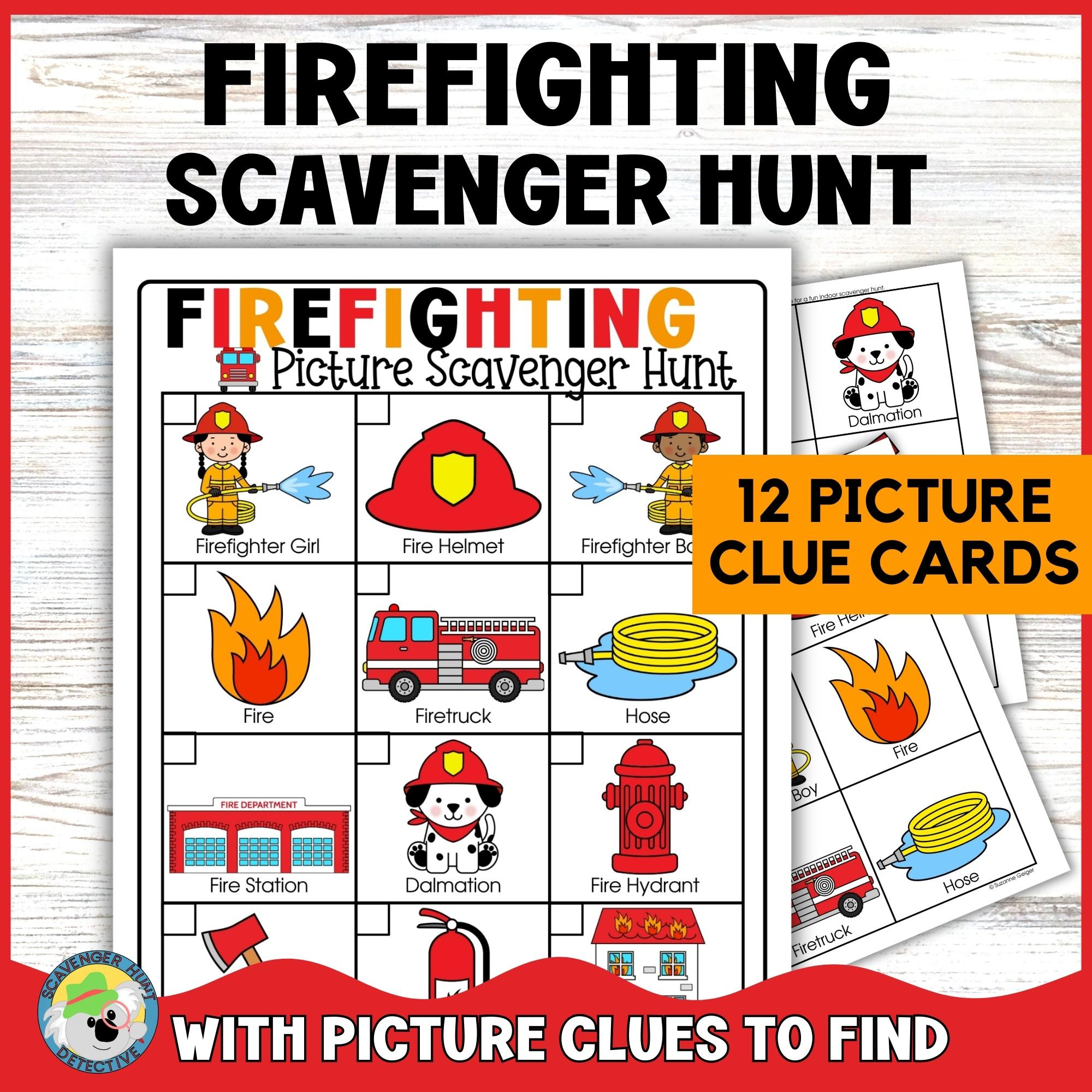 Fire Safety Week Scavenger Hunt For Preschoolers With Picture throughout Fire Safety Scavenger Hunt Printable