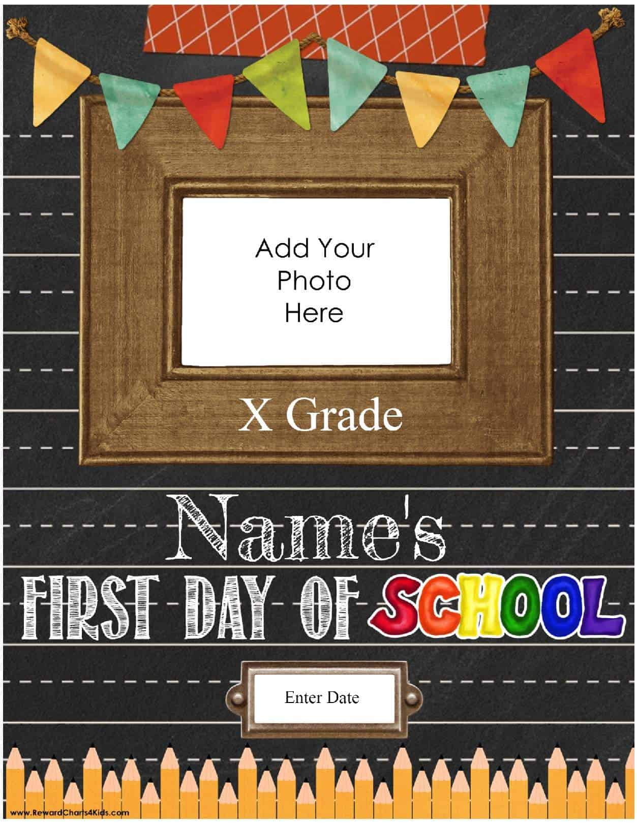 First Day Of School Certificate intended for First Day of Preschool Certificate Printable