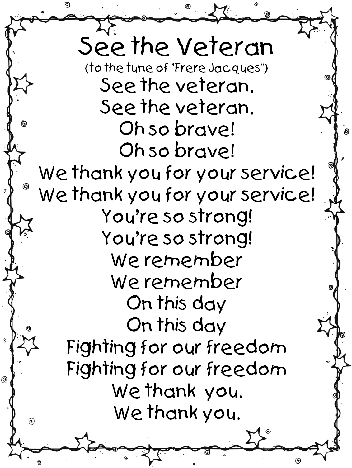 First Grade Wow: Veterans Day Mini Unit intended for Veterans Day Poems For Elementary