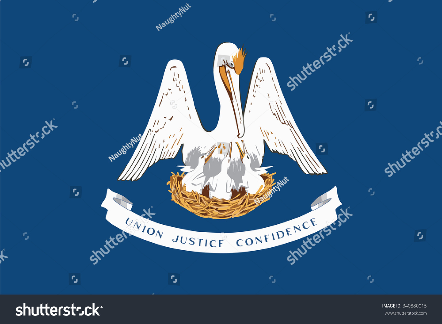 Flag Louisiana State United States Vector Stock Vector (Royalty inside Louisiana State Flag Printable