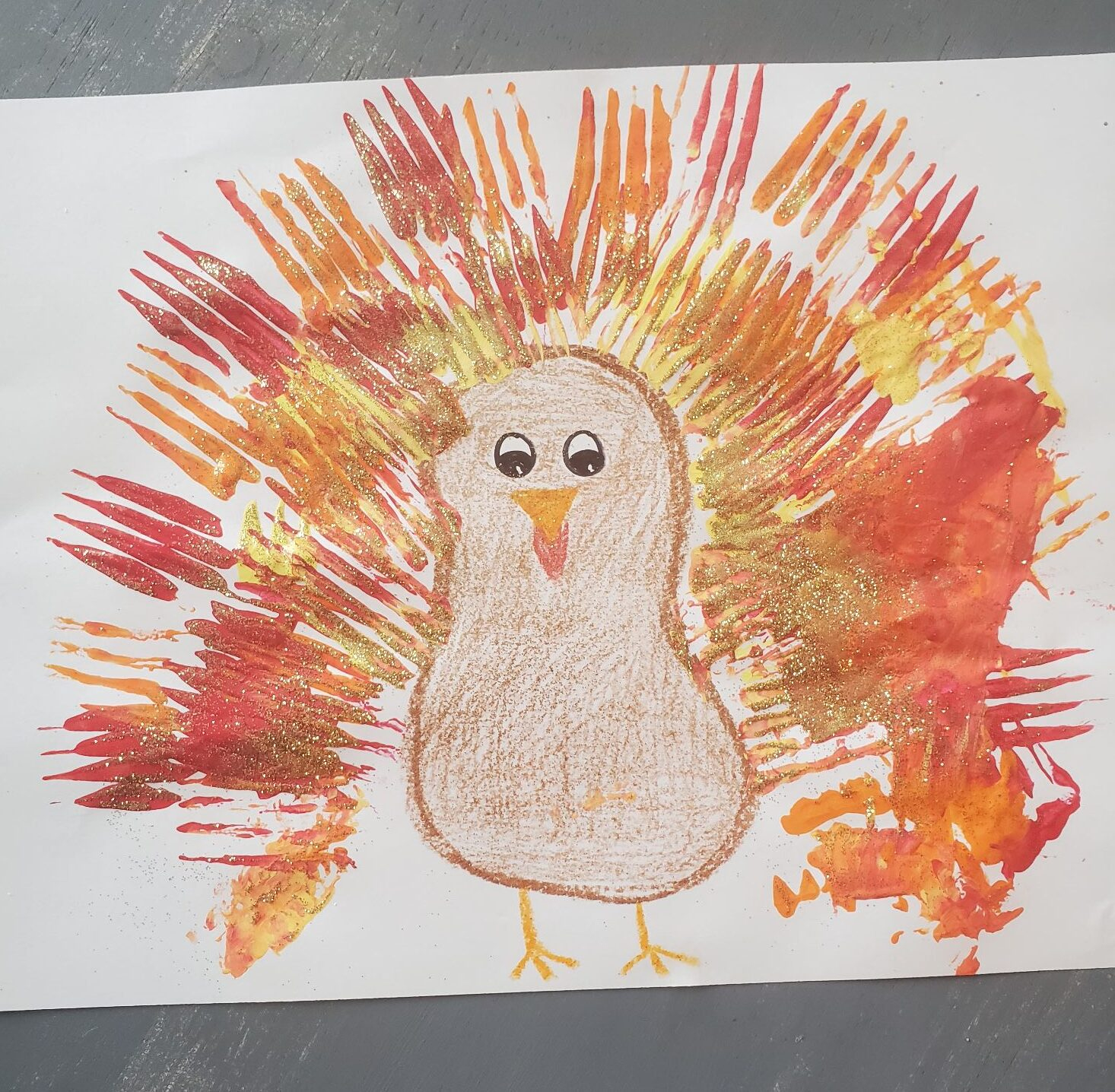 Fork Painted Turkey Craft For Toddlers To Make Thanksgiving - My inside Turkey In Disguise Forky