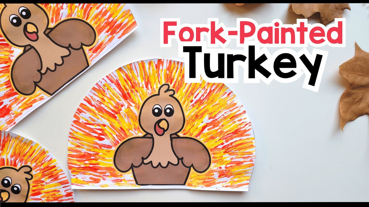 Fork Painted Turkey Craft |Thanksgiving Craft For Kids in Turkey In Disguise Forky