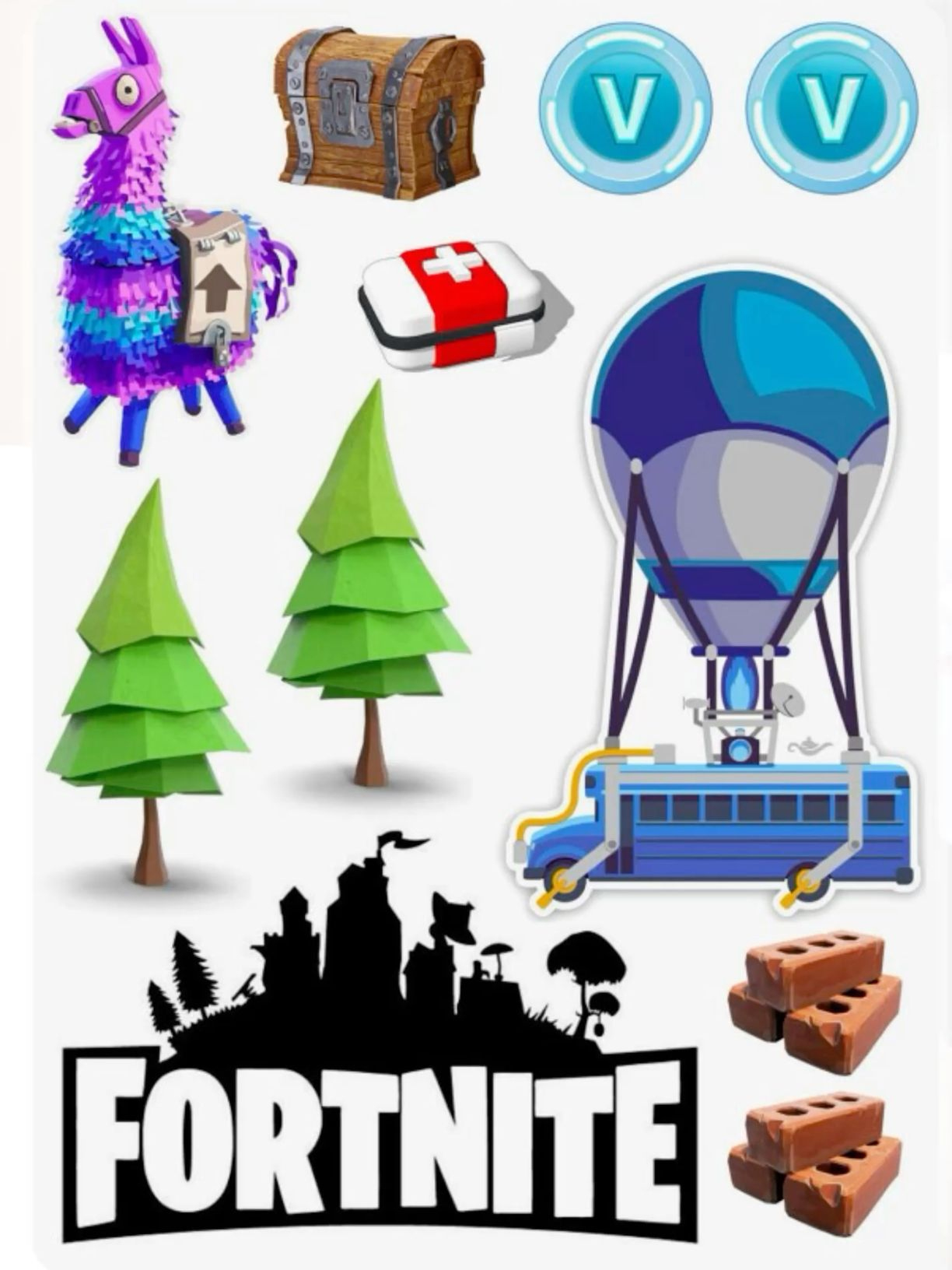 Fortnite Free Printable Cake Toppers. in Clipart Free Printable Fortnite Cake Topper Printable