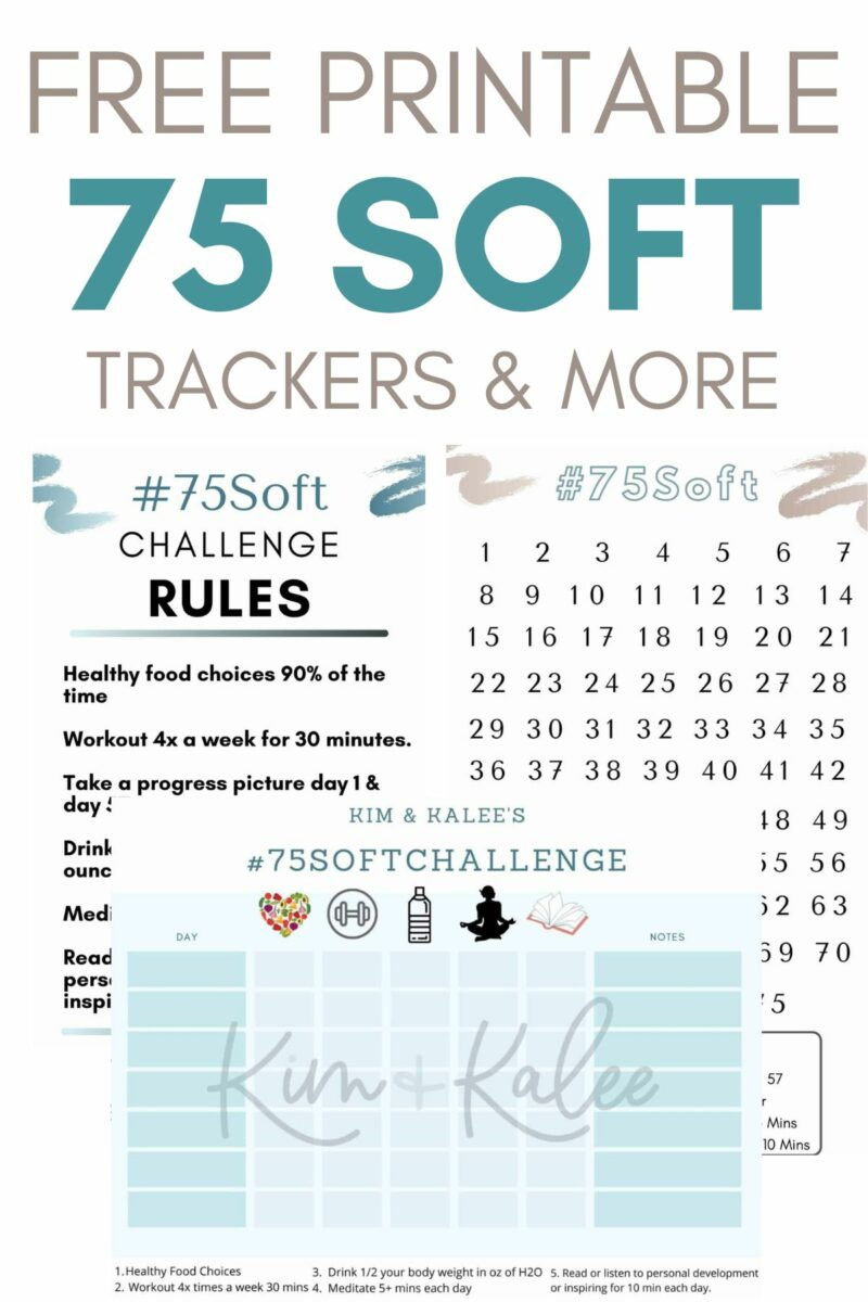Free 75 Soft Printable Calendar, Worksheet & Template – 75 Soft for 75 Soft Challenge Printable Free