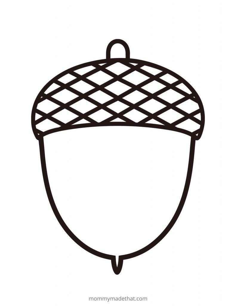 Free Acorn Template Printables in Free Printable Acorn Template