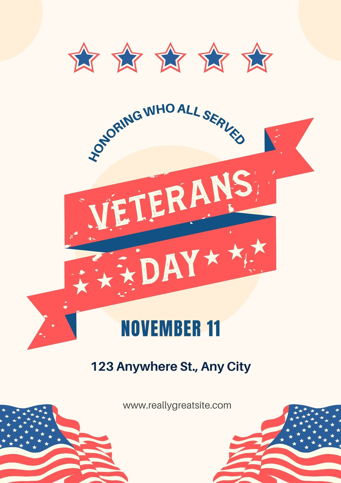 Free And Customizable Veterans Day Templates regarding Free Printable Veterans Day Posters