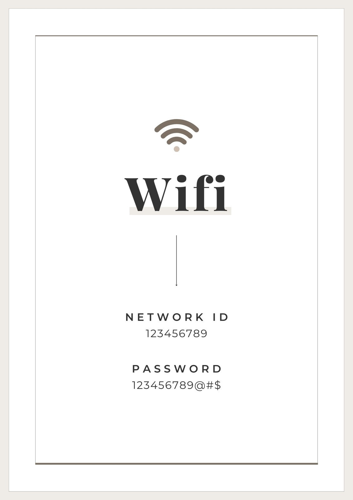 Free And Customizable Wifi Templates intended for Free Wifi Password Printable