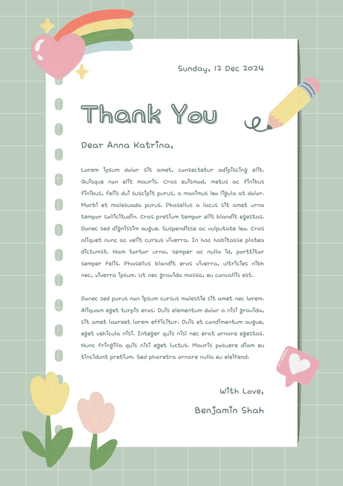 Free And Printable Thank You Letter Templates | Canva throughout Printable Thanksgiving Letter Template