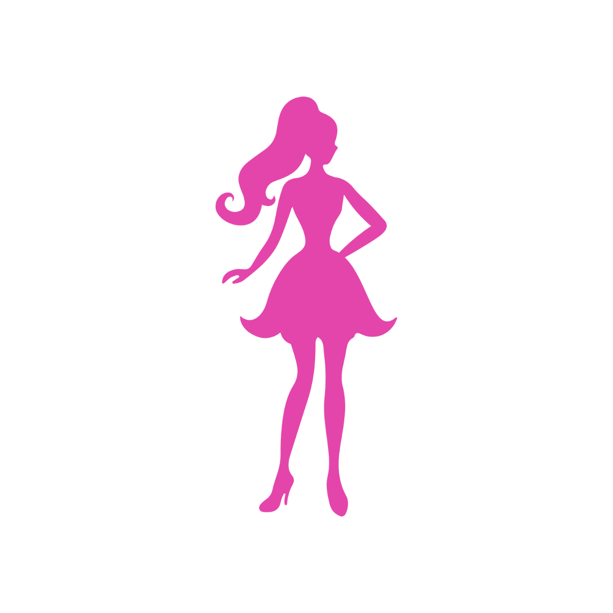 Free Barbie Silhouette Clipart Template To Edit Online throughout Free Barbie Silhouette Printables