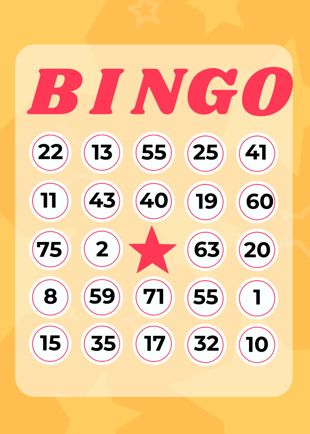 Free Bingo Card Template To Edit Online throughout Free Online Bingo Card Generator