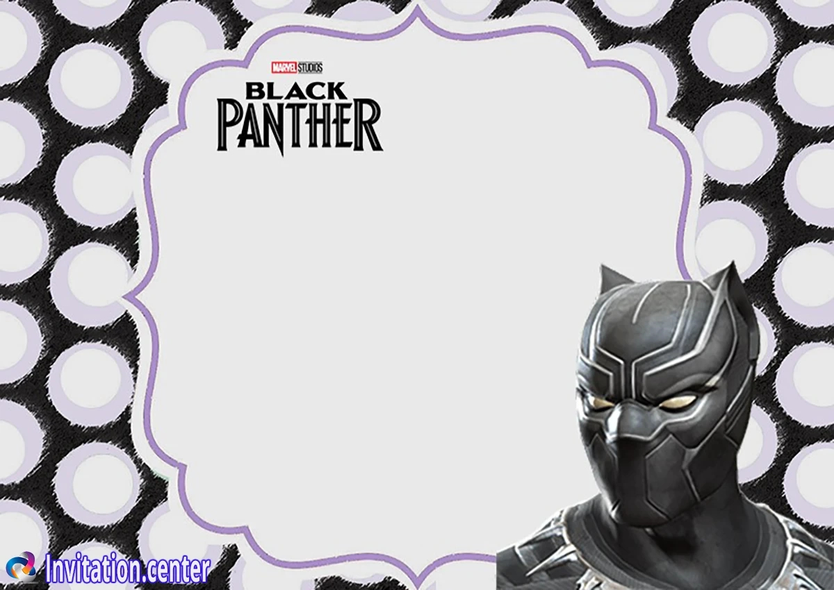 Free Black Panther Invitation Templates For Your Next Event in Free Printable Black Panther Invitations