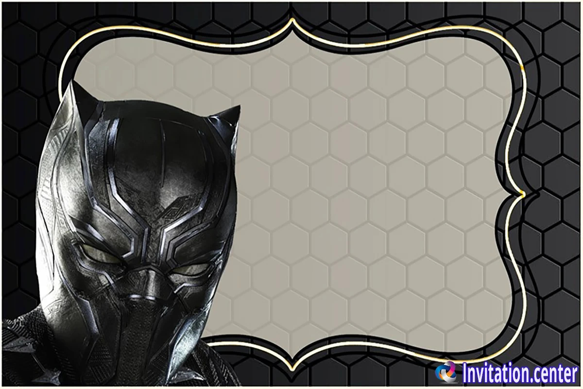 Free Black Panther Invitation Templates For Your Next Event with regard to Free Printable Black Panther Invitations