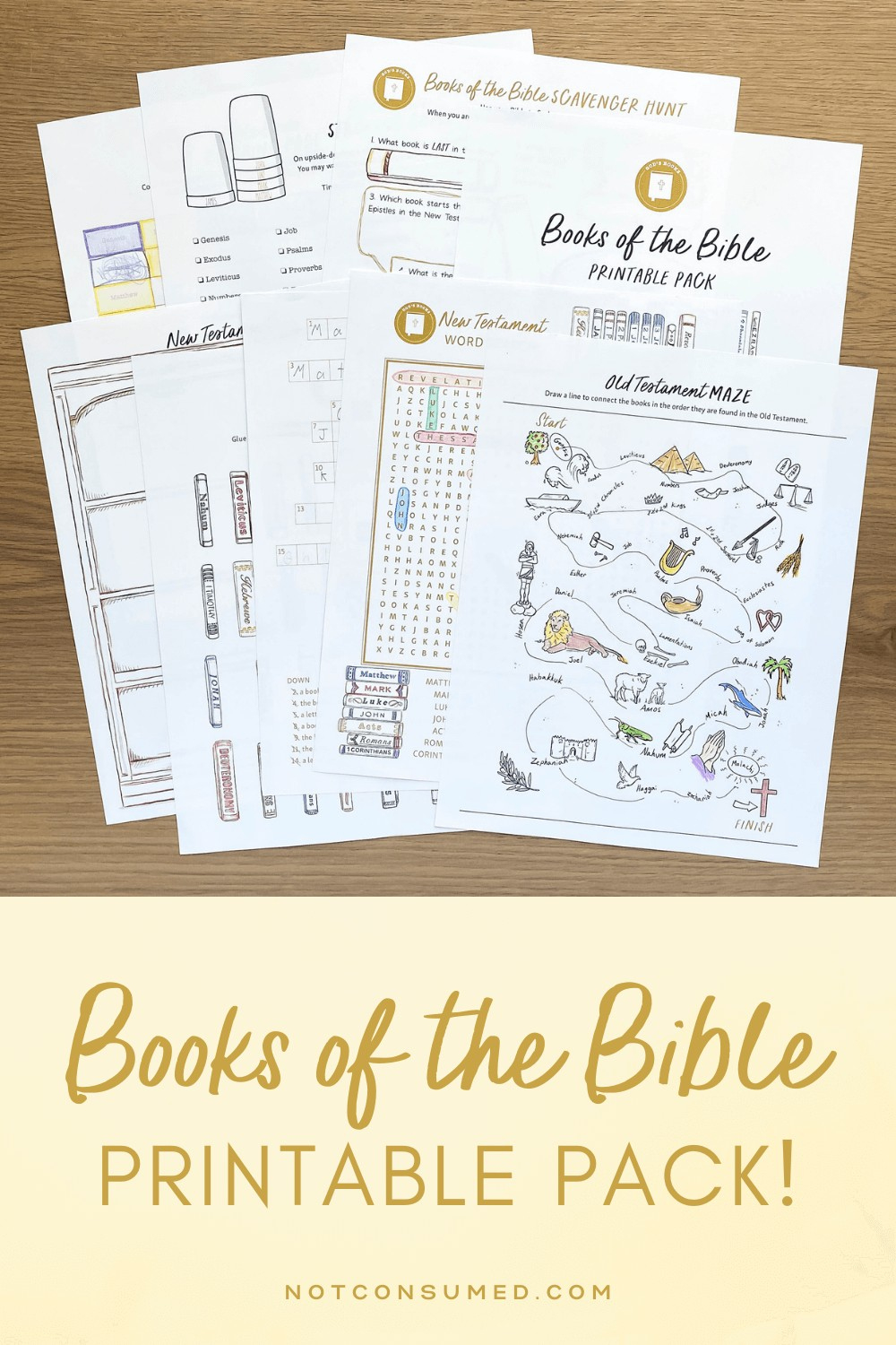Free Books Of The Bible Printable: 7 Ways To Make Memorizing Fun! throughout Free Books Of The Bible Printables