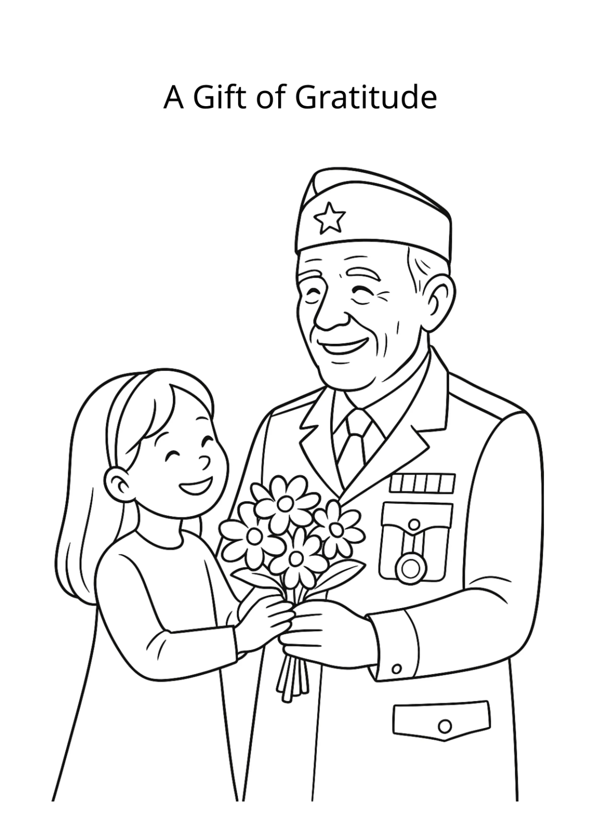 Free Cartoon Veterans&amp;#039; Day Drawing Template To Edit Online within Crayola Veterans Day Coloring Sheet
