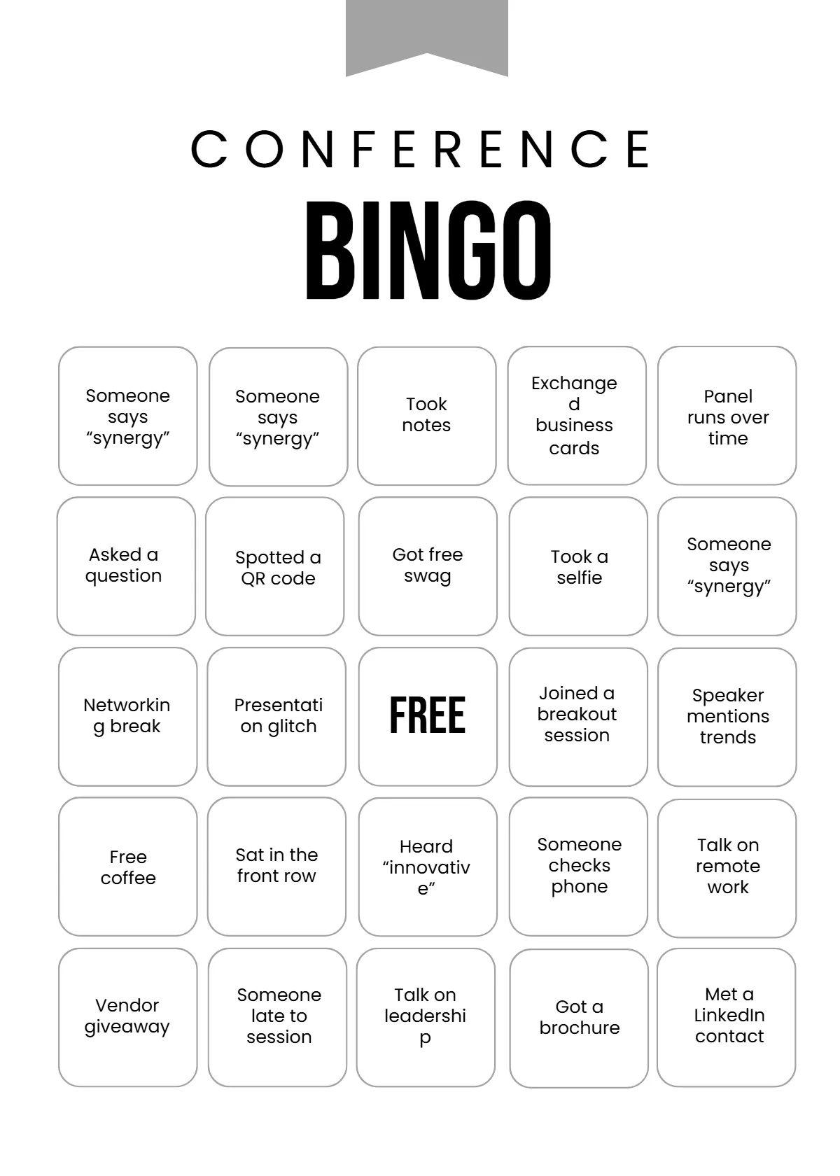 Free Conference Bingo Template To Edit Online pertaining to Meeting Bingo Card Generator