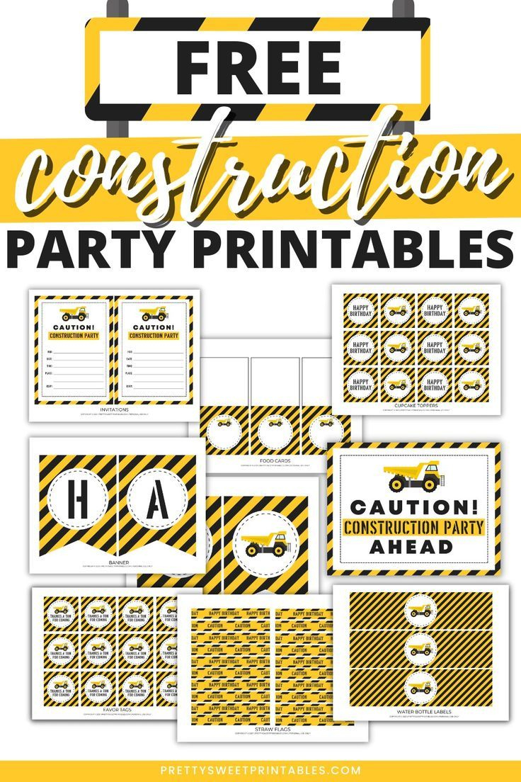 Free Construction Party Printables Templates intended for Free Printables For Construction Party