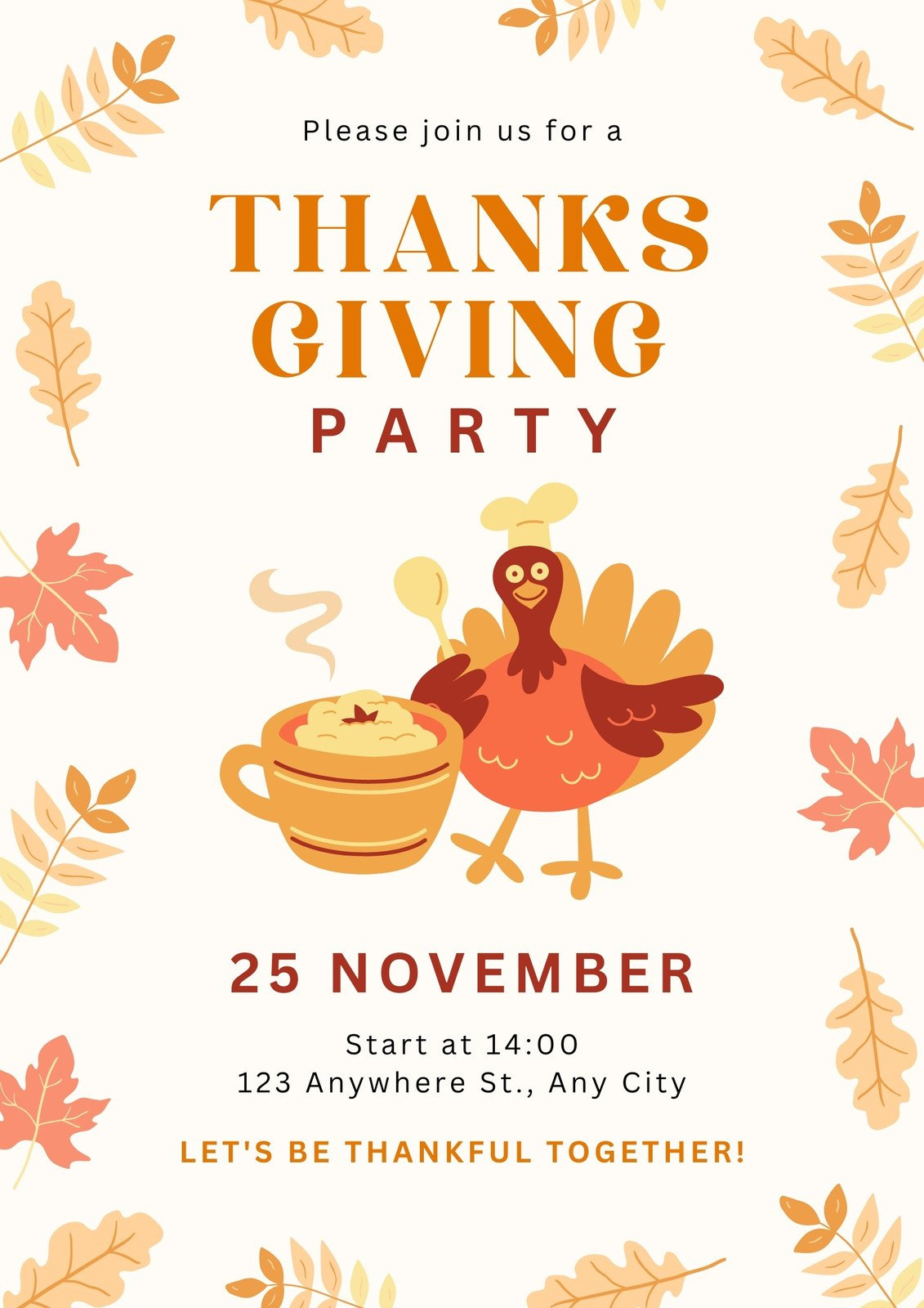 Free Custom Printable Thanksgiving Flyer Templates | Canva with regard to Free Printable Thanksgiving Flyer Templates