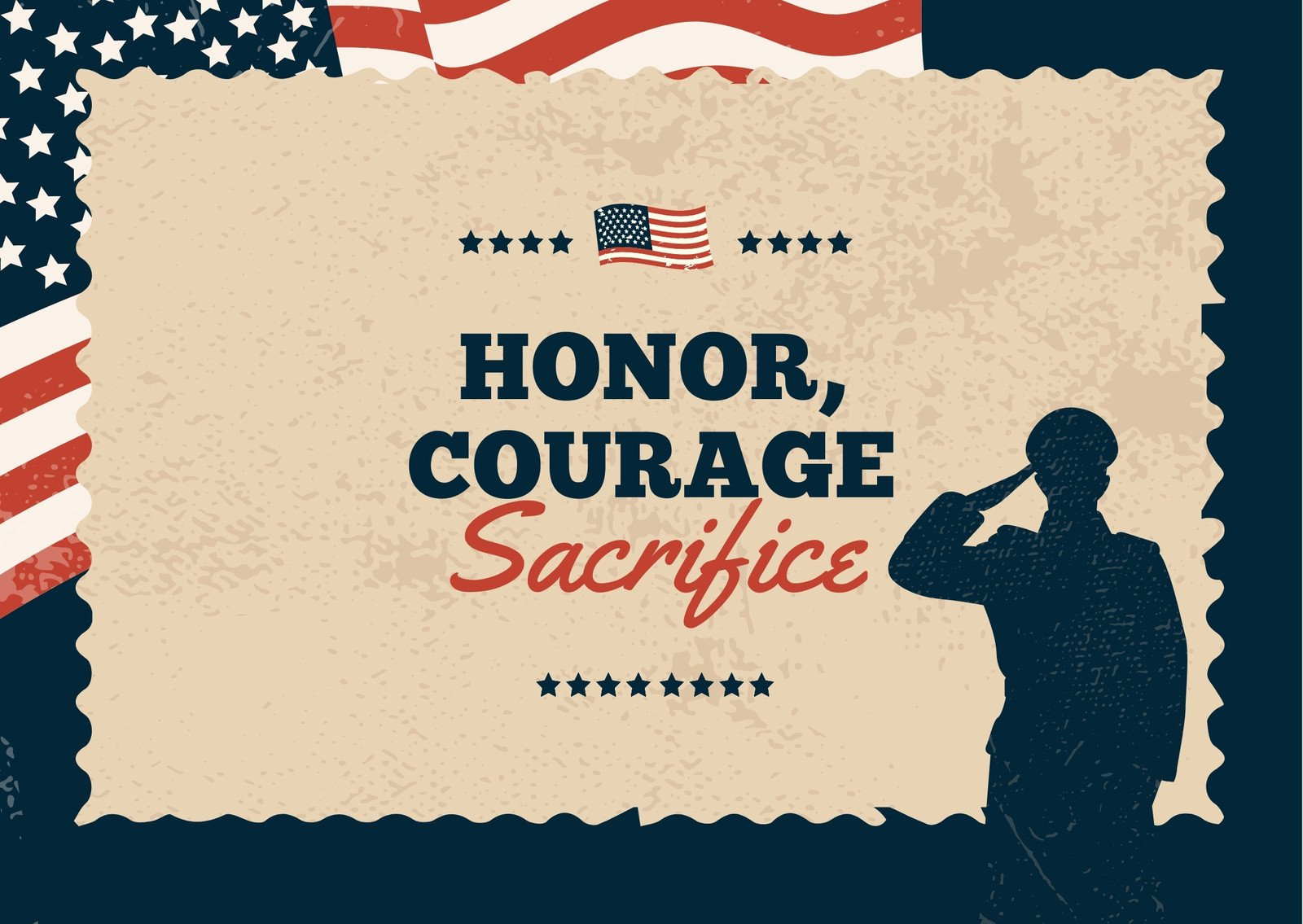 Free Custom Printable Veterans Day Card Templates | Canva for Printable Veterans Day Cards Free
