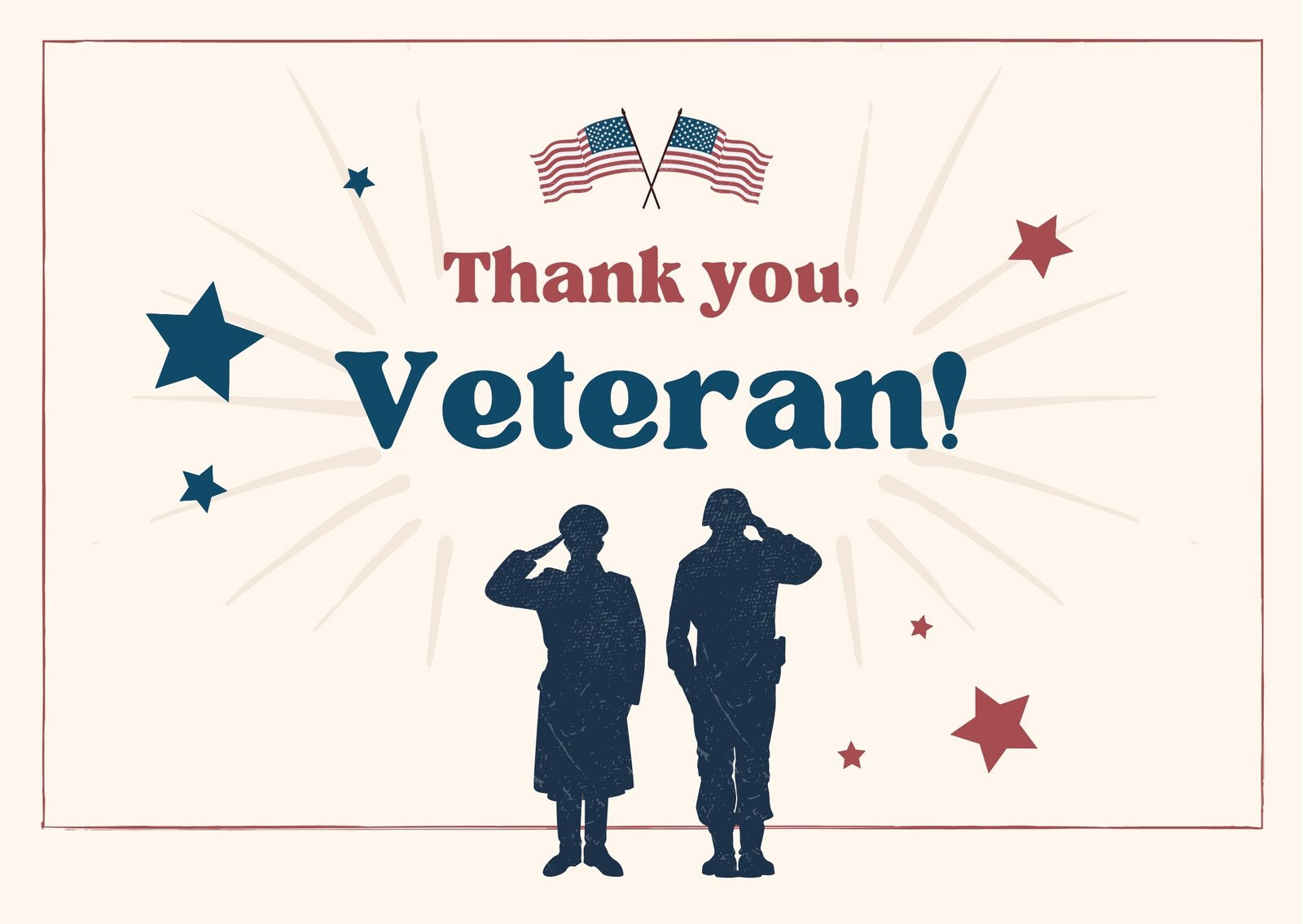 Free Custom Printable Veterans Day Card Templates | Canva regarding Happy Veterans Day Cards Printable